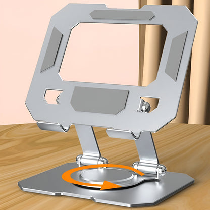 Laptop 360 Rotating Base, Metal Stand Holder, Foldable, Compatible with iPad, Tablet, Mobile