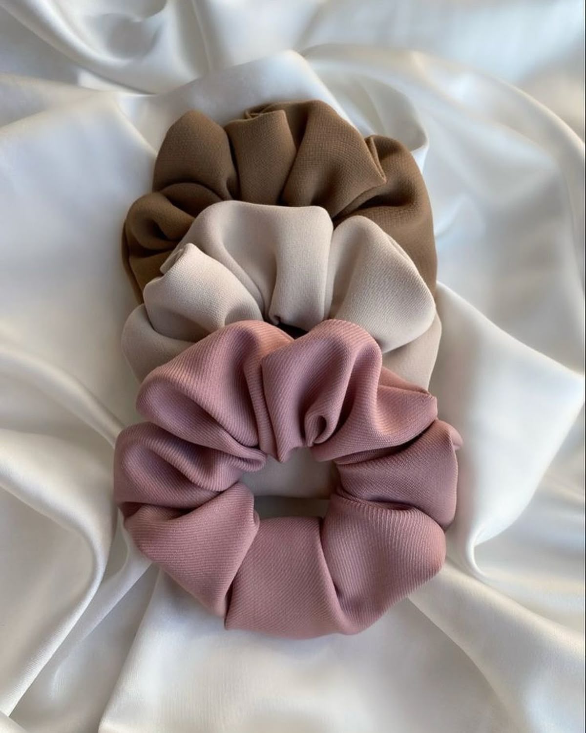 Soft Satin Scrunchie - Pack of 5