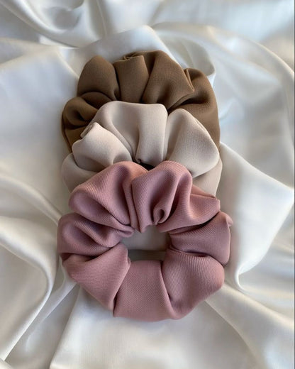 Soft Satin Scrunchie - Pack of 5