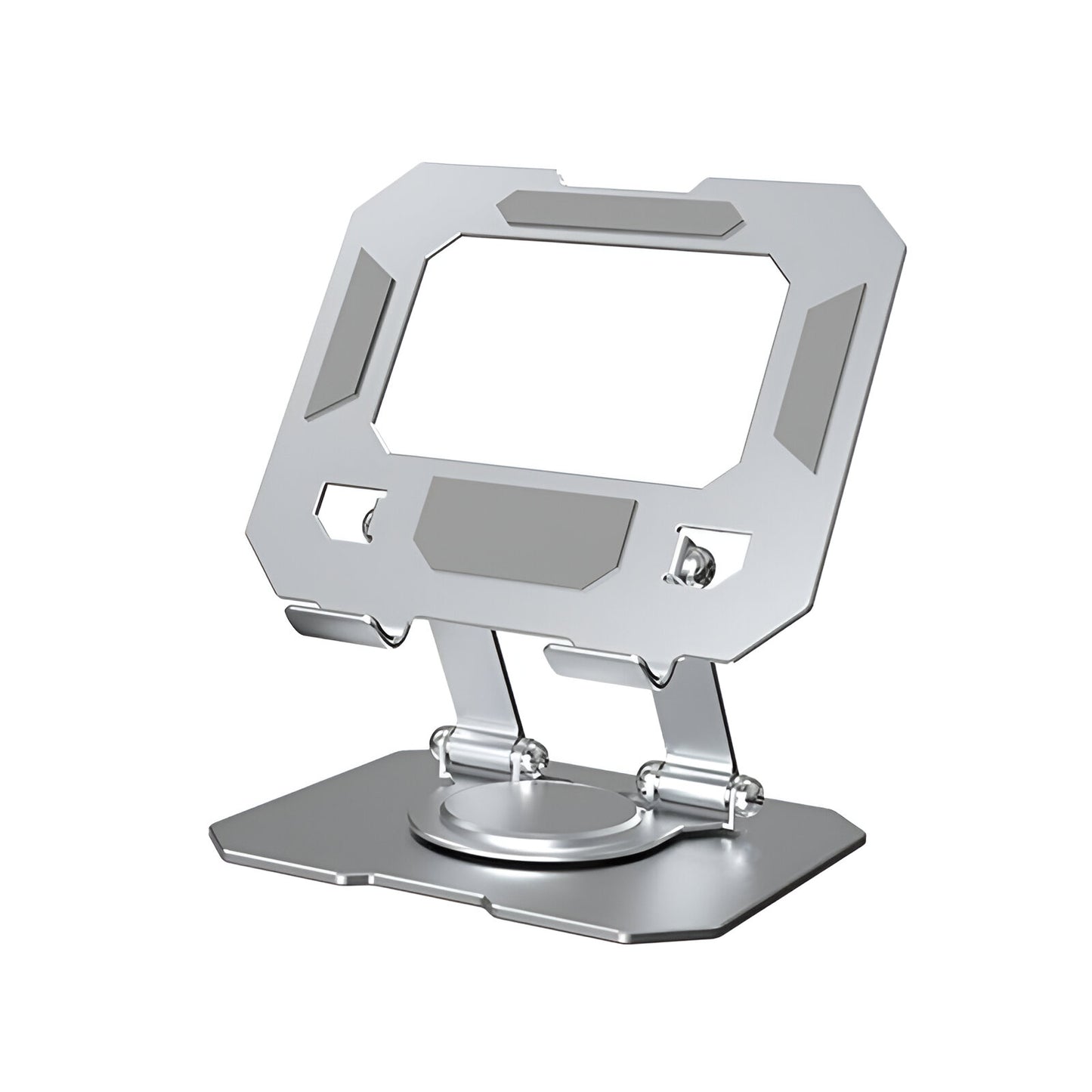 Laptop 360 Rotating Base, Metal Stand Holder, Foldable, Compatible with iPad, Tablet, Mobile