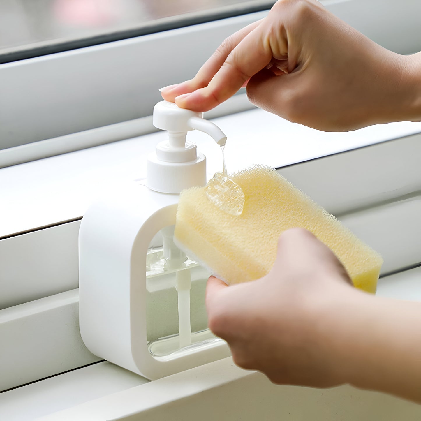 Clear Dispense - Pump & Wash Refillable Dispenser Bottle for Bathroom | Kitchen | Hand Soap | Dish Soap | Shower Gel | Shampoo | Lotion