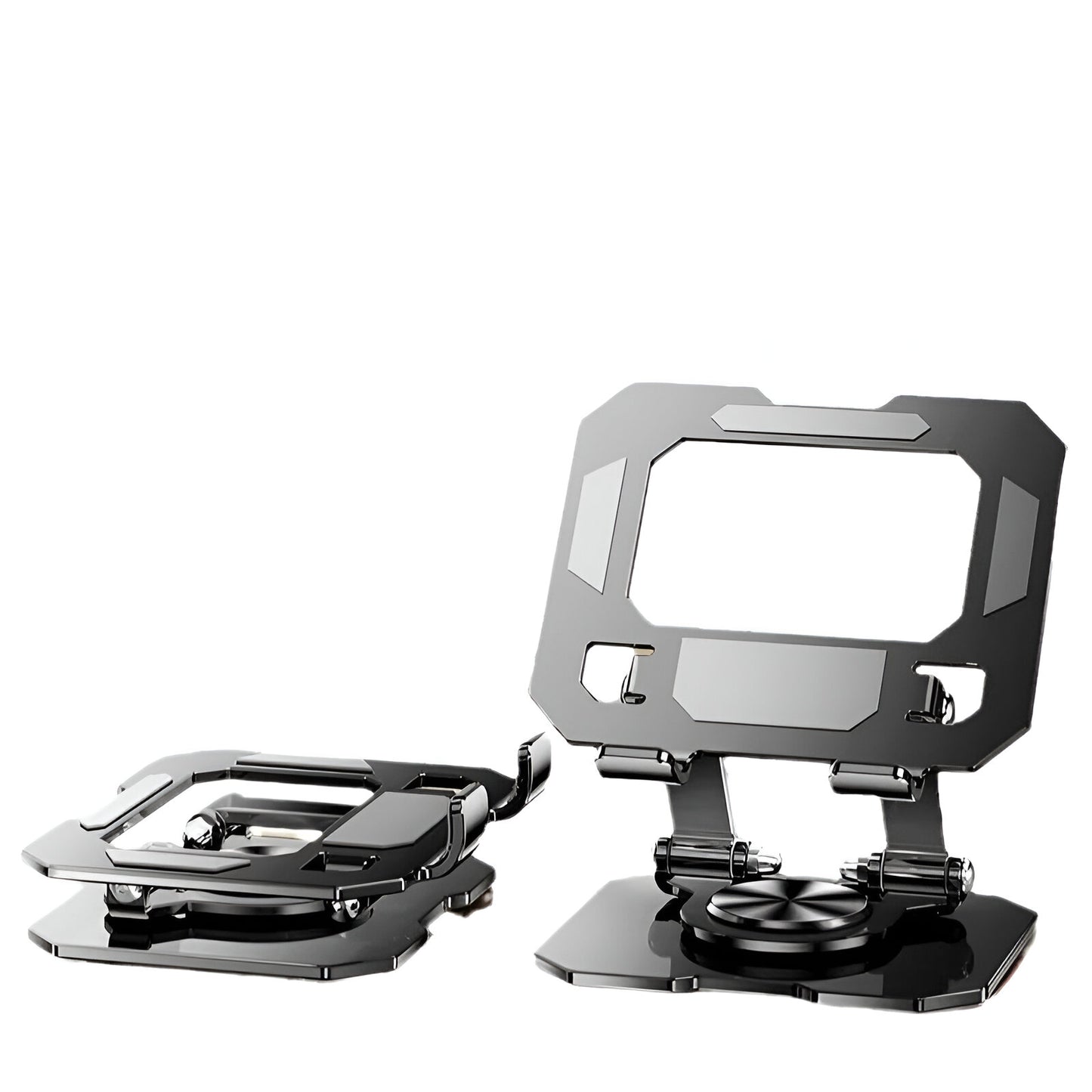 Laptop 360 Rotating Base, Metal Stand Holder, Foldable, Compatible with iPad, Tablet, Mobile