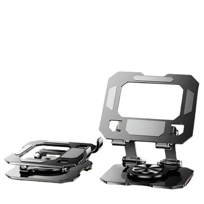 Laptop 360 Rotating Base, Metal Stand Holder, Foldable, Compatible with iPad, Tablet, Mobile