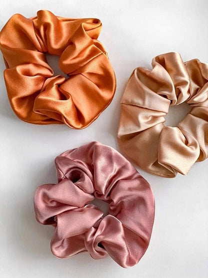 Soft Satin Scrunchie - Pack of 5