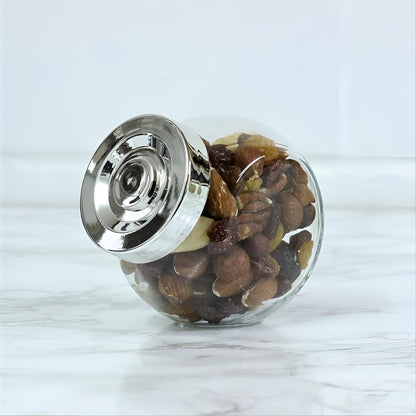 Premium Glass Round Jar with Lid (Set of 4)