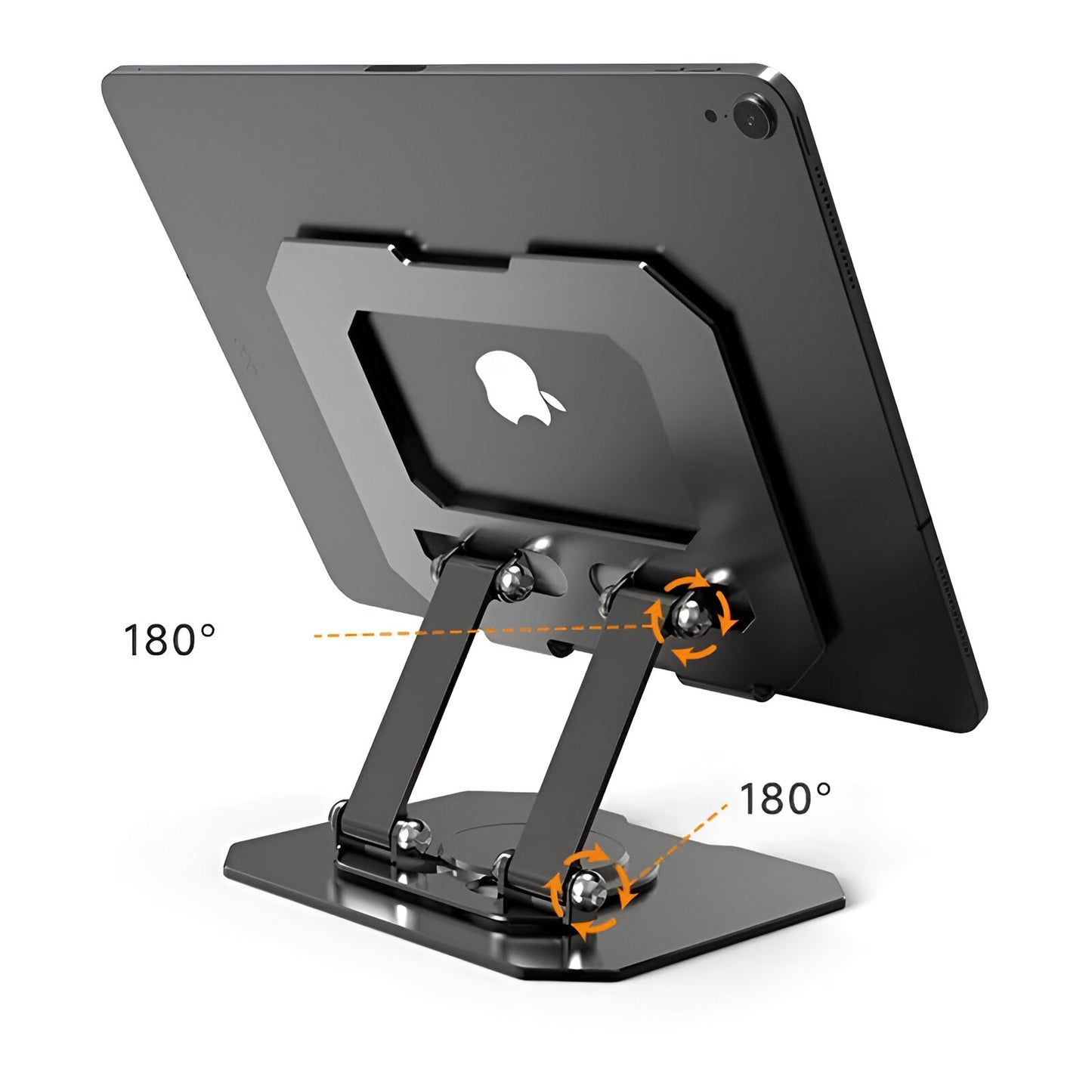 Laptop 360 Rotating Base, Metal Stand Holder, Foldable, Compatible with iPad, Tablet, Mobile