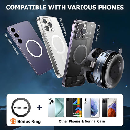 MagSafe 360° Rotation Magnetic Mobile Holder for Car, Shower, Gym & Hands-Free Vlogging