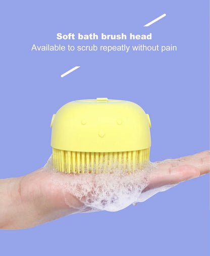 Silicone Shower Brush with Shower Gel Dispenser