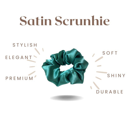 Soft Satin Scrunchie - Pack of 5