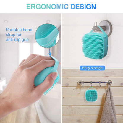 Silicone Shower Brush with Shower Gel Dispenser