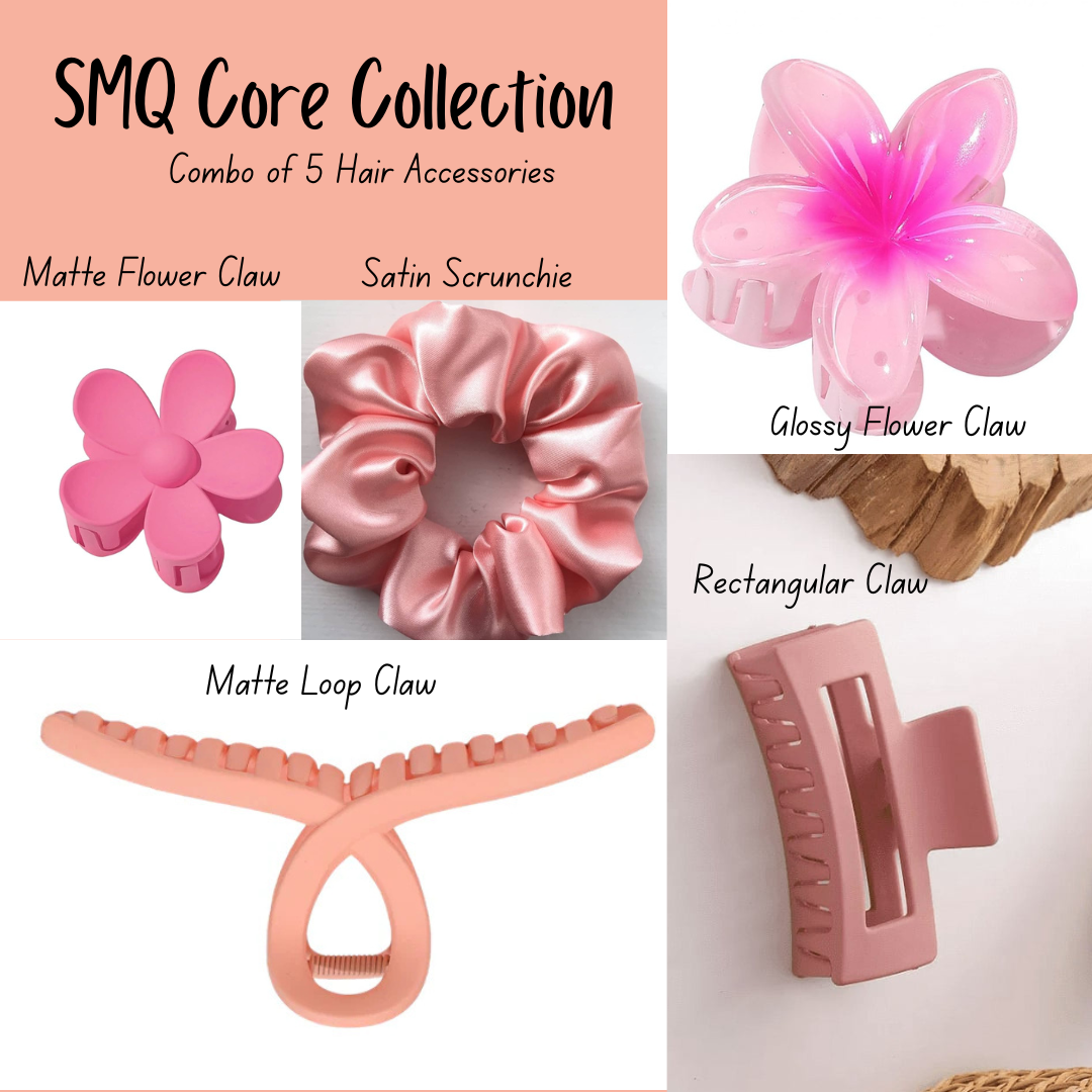 5-Piece Hair Combo Set for Daily Use | Gifting | Vacation | Office | College