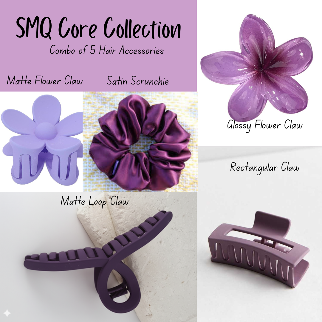 5-Piece Hair Combo Set for Daily Use | Gifting | Vacation | Office | College