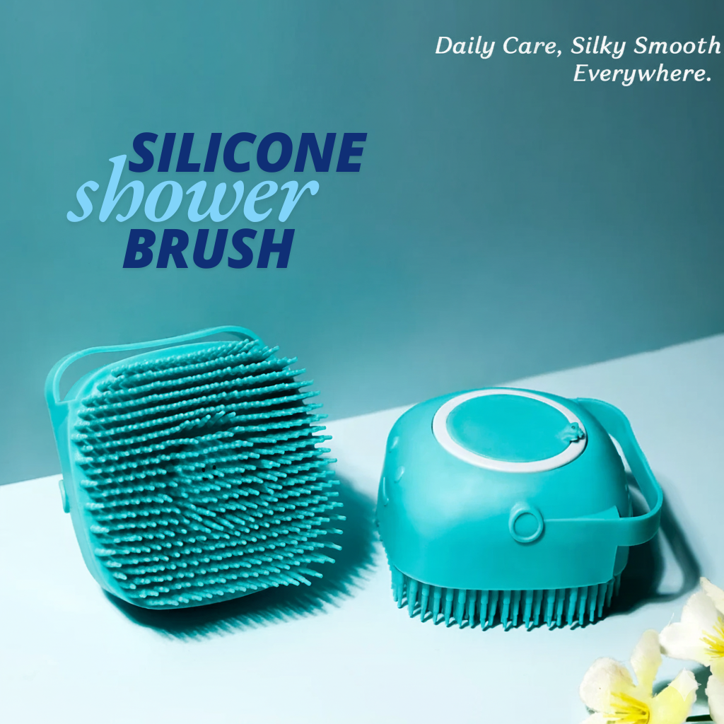 Silicone Shower Brush with Shower Gel Dispenser