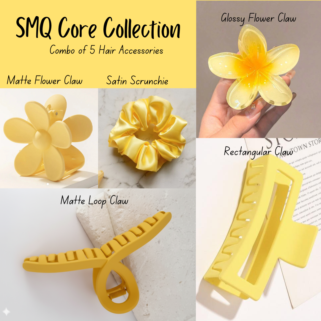 5-Piece Hair Combo Set for Daily Use | Gifting | Vacation | Office | College
