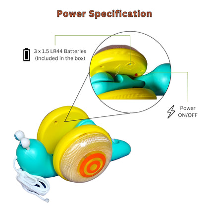 Crawling Snail Buddy with Pull Along String - Kids Toy
