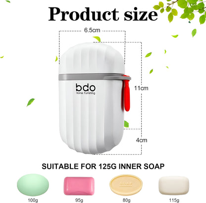 Portable Travel Soap Holder - Reusable, Leak Proof , Durable Plastic
